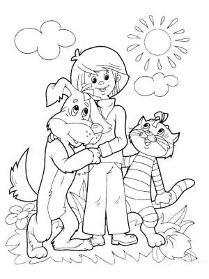 Раскраска Дядя Фёдор 6