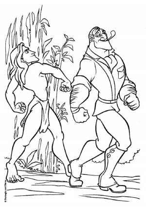 Раскраска тарзан