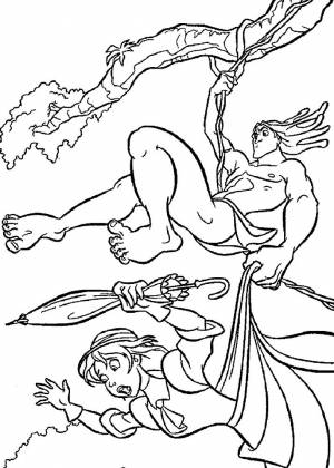 Раскраски Тарзан  и  онлайн