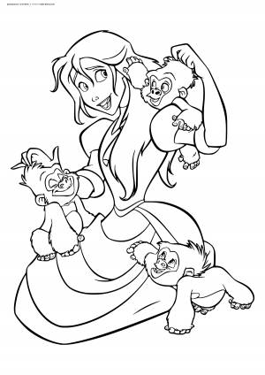 Раскраска Джейн