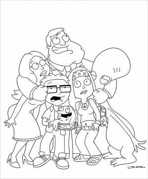 Раскраска[110-012] American Dad