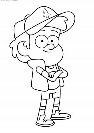 Раскраска Диппер Пайнс