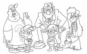 Раскраски Гравити Фолз