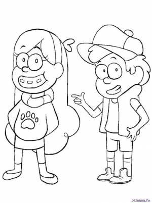 Раскраска гравити фолз 4