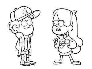 Раскраски Гравити Фолз