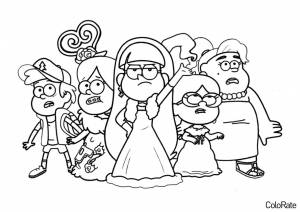 Раскраска Компания Пасифики