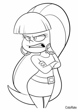 Раскраска Озлобленная Пасифика