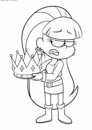 Раскраска Пасифика с короной