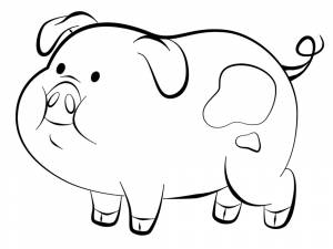 Детские черно-белые картинки Гравити Фолз для раскрашивания