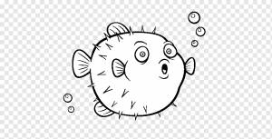 Pufferfish Drawing Раскраска, раскраска, угол, белый, лицо png
