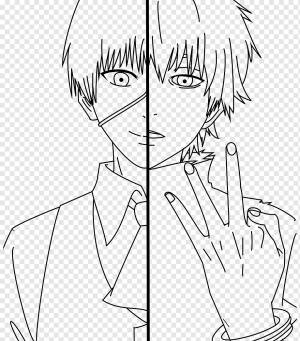 Токийский упырь Рисование Line art Sketch, упырь, угол, белый, лицо png