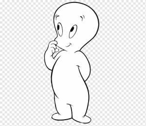 Casper Cartoon Книжка-раскраска Рисование персонажа, Призрак, Каспер, мультфильм, книжка-раскраска png