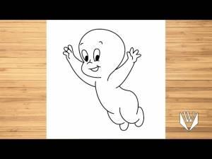 Как нарисовать Каспер шаг за шагом, Easy Draw