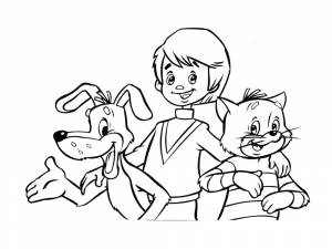 Раскраски Простоквашино  и  онлайн