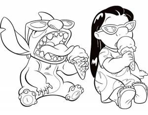 Раскраска Лило И Стич