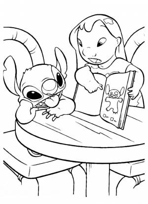 Раскраска «Лило и Стич»