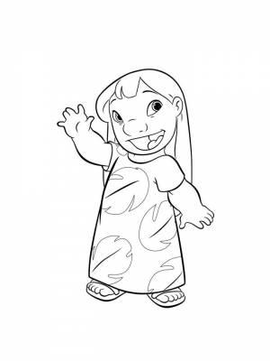 Раскраска Лило и Стич  в формате  для детей