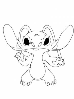 Раскраска Лило и Стич   в формате