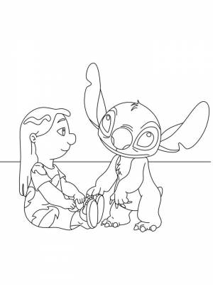 Раскраска Лило и Стич
