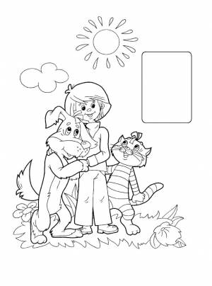 Каникулы в простоквашино раскраска