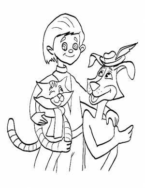 Раскраска дядя федор пес и кот