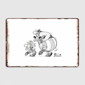Металлический знак Asterix и Obelix, настенная живопись, Настенная роспись на заказ, кухонная жестяная вывеска, плакаты