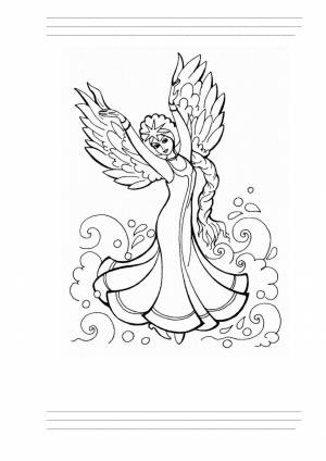 Царевна лебедь рисунок карандашом