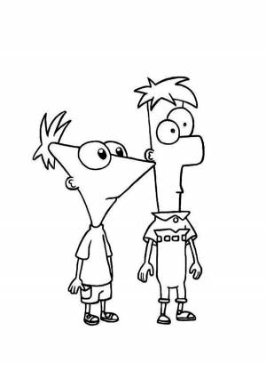 Финес и Ферб для срисовки