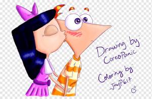 Финес Флинн Изабелла Гарсиа-Шапиро Ферб Флетчер Перри Утконос Рисунок, круглая дверь, любовь, фиолетовый, текст png