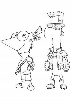 DataLife Engine > Версия для печати > Финес и ферб раскраска