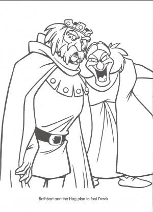 Раскраска принцесса лебедь