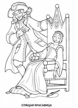 Раскраски салтан, Раскраска Царь салтан и царевна лебедь сказки пушкина