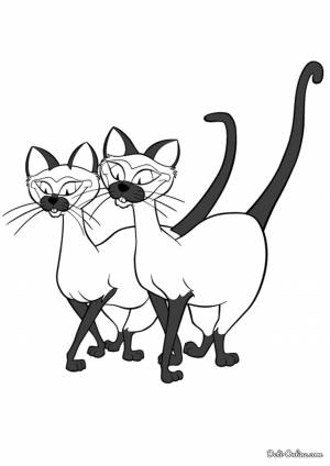 Раскраска Коты-аристократы