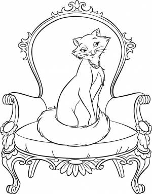 Раскраски из мультфильма коты аристократы