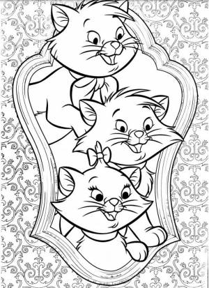 Раскраска Коты-аристократы