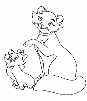 Раскраска Коты Аристократы