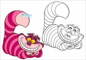 Раскраска кот чеширский