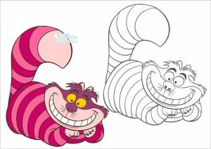 Раскраски улыбка чеширского кота