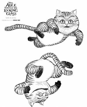 Раскраска Чеширский Кот из фильма