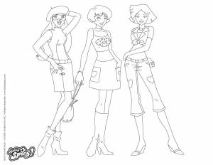 Раскраски Тотали Спайс, модницы шпионки