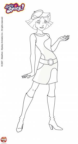 Раскраски Тотали Спайс, Кловер в берете