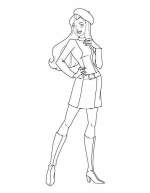 Раскраски шпион, Раскраска Шпионка кловер тотали спайс