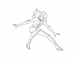 Раскраски спайс, Раскраска Шпионка сэм тотали спайс