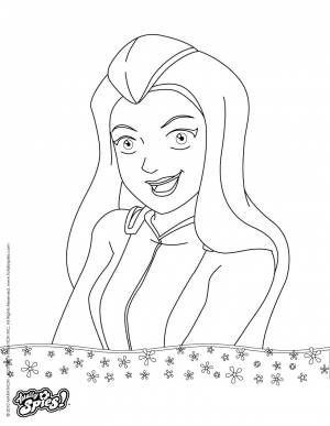 Раскраски Тотали Спайс, портрет Сэм