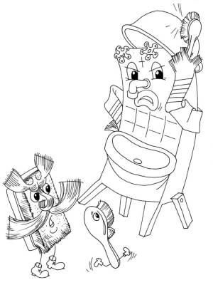 Раскраска Мойдодыр 10