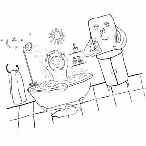 Раскраска Мойдодыр спешит на помощь