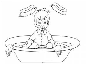 Раскраска Мойдодыр 13