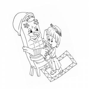 Раскраска Мойдодыр любит гигиену