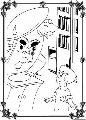 Раскраски Раскраска Мойдодыр ругает грязного мальчика мойдодыр