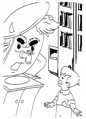Раскраски Раскраска Мойдодыр и ребенок мойдодыр Сказки